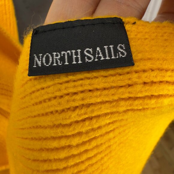 NORTH‎ SAILS Large Sailor Bright Yellow Knit Ribbed Nautical Scarf  13’’ x 58’’ - Picture 3 of 3